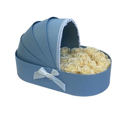comprare Arrangement di rose fresche Box di fiori di lusso Box di cartone riciclato Logo personalizzato fabbricazione online