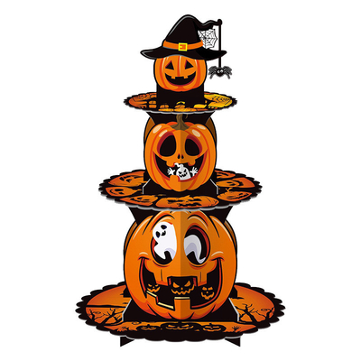 kaufen Schalter-Cupcake Karton-Lebensmittel-Display-Stände Fall Halloween-Party Klappbar Online-Herstellung