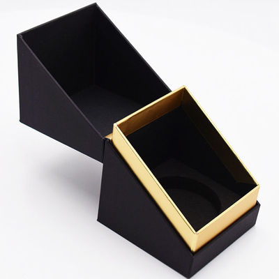 comprar Caja de embalaje rígida negra para velas con revestimiento UV y relieve con tapa OEM Fabricación en línea