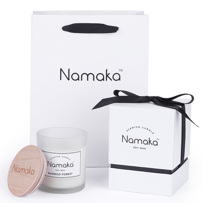 comprar Cajas de velas de lujo de cartón con cinta y logotipo en relieve al por mayor, cajas de velas rígidas Fabricación en línea