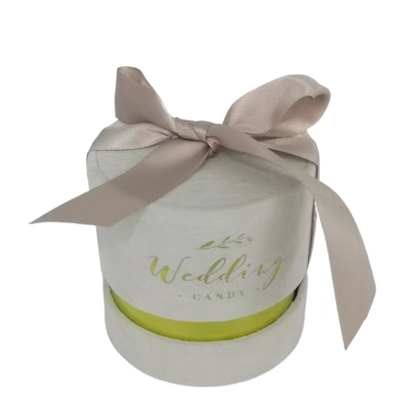 comprar Caixa de Presente Redonda de Cartão Cinza Pantone D8*H7.7CM para Lembrancinhas de Casamento e Decoração Personalizada Fabricação em linha