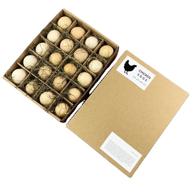 comprar Caixas de papelão para ovos reutilizáveis de 20 unidades, marrom, personalizadas com impressão Fabricação em linha