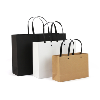 comprar Bolsas de bolsillo de cartón Kraft con mangos Fabricación en línea