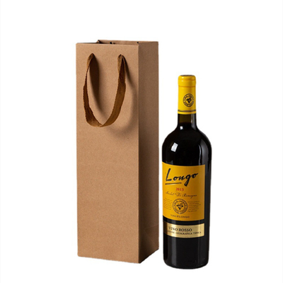comprar Papel reciclável Kraft Botelhas de Vinho Bolsas de Papel revestido Matt Laminantion Fabricação em linha