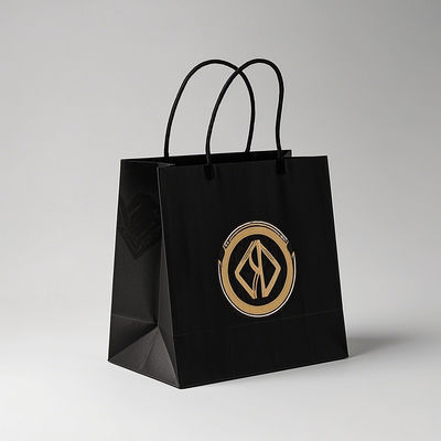 購入 Custom Printed Eco-Friendly Paper Gift Bags with Cotton Rope Handles オンライン製造