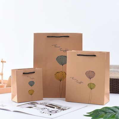 Buy Custom 10x8in Brown Kraft Jewelry Gift Bags with Handle online manufacture