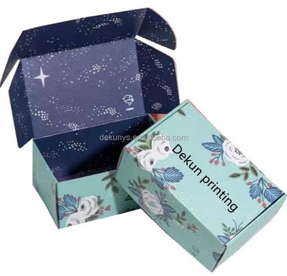 comprar Venta al por mayor Custom Hot Sale Creativo Colorido Papel Plegable cartón corrugado Embalaje de cartón Caja de correo para el vestido Fabricación en línea