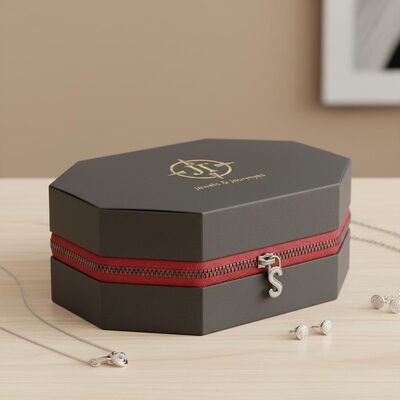 comprar Caixa de Presente para Envio Forte e Resistente com Zíper Destacável, Formato Personalizado e Impressão de Logotipo Personalizado para Embalagem de Joias Fabricação em linha