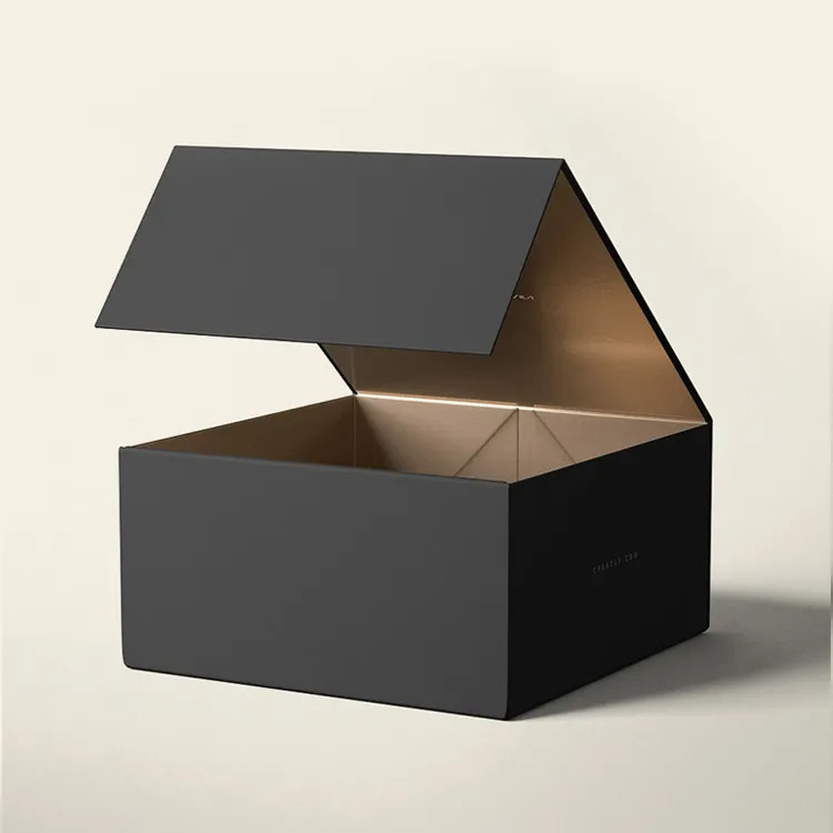 Square Foldable Cardboard Gift Boxes Magnetic With Lid Matt Lamination ...
